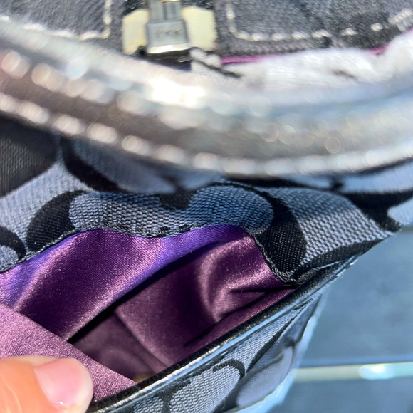 🎁LAST DROP!!!!! TODAY ONLY⭐️Coach Patchwork Signature Tote Mixed Fabric Metallic - Picture 5 of 13